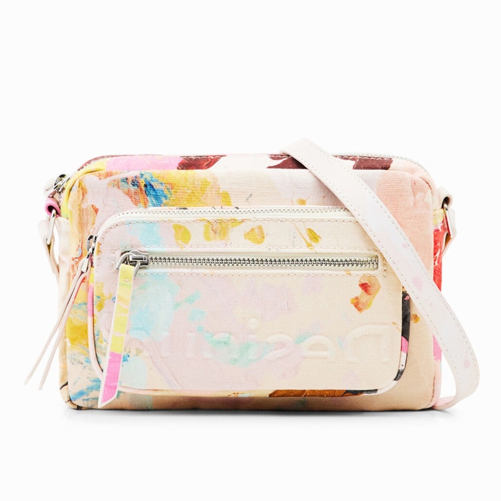 Desigual Cotton Painted Crossbody Bag